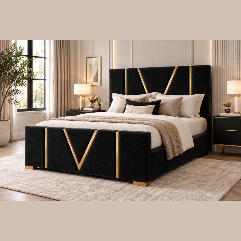 Luxury Golden Crest Bed